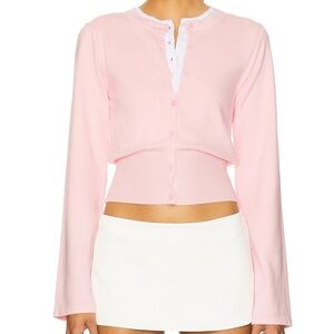 More To Come Baby Pink Lindsey Cardigan